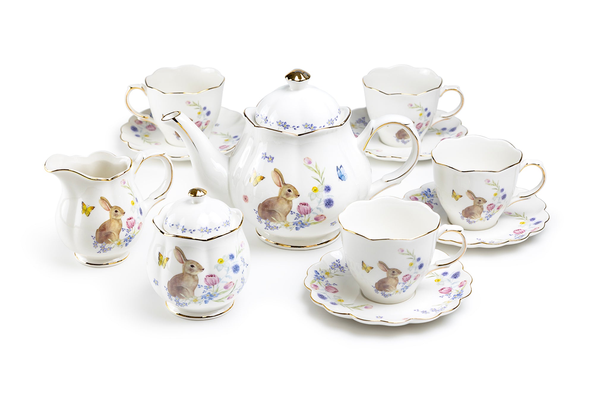 Meadow Bunny Fine Porcelain Tea Set – Grace Teaware