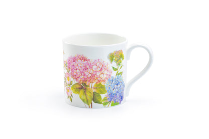 Hydrangea with Hummingbird Bone China Mug