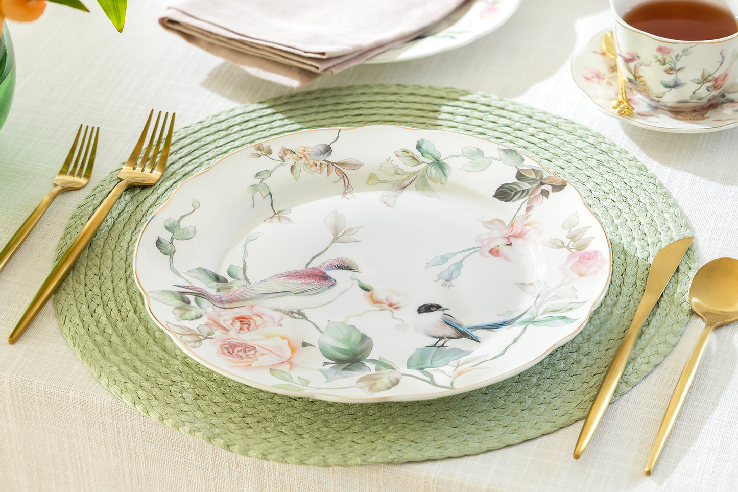 Magnolia Garden Fine Porcelain Dinner Plate