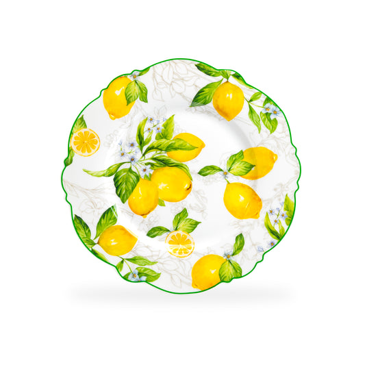 Lemon Garden Fine Porcelain Dessert Plate