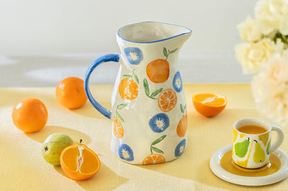 Orange Bloom Pitcher