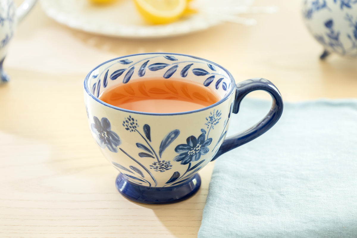 Blue Wildflower Latte Mug