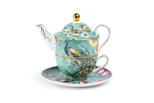 Peacock Lotus Garden Green Tea For One Set