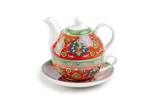 Eastern Elegance Fine Porcelain Tea For One Set