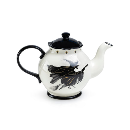 Halloween Witches Brew Teapot with Flying Witch on the back
