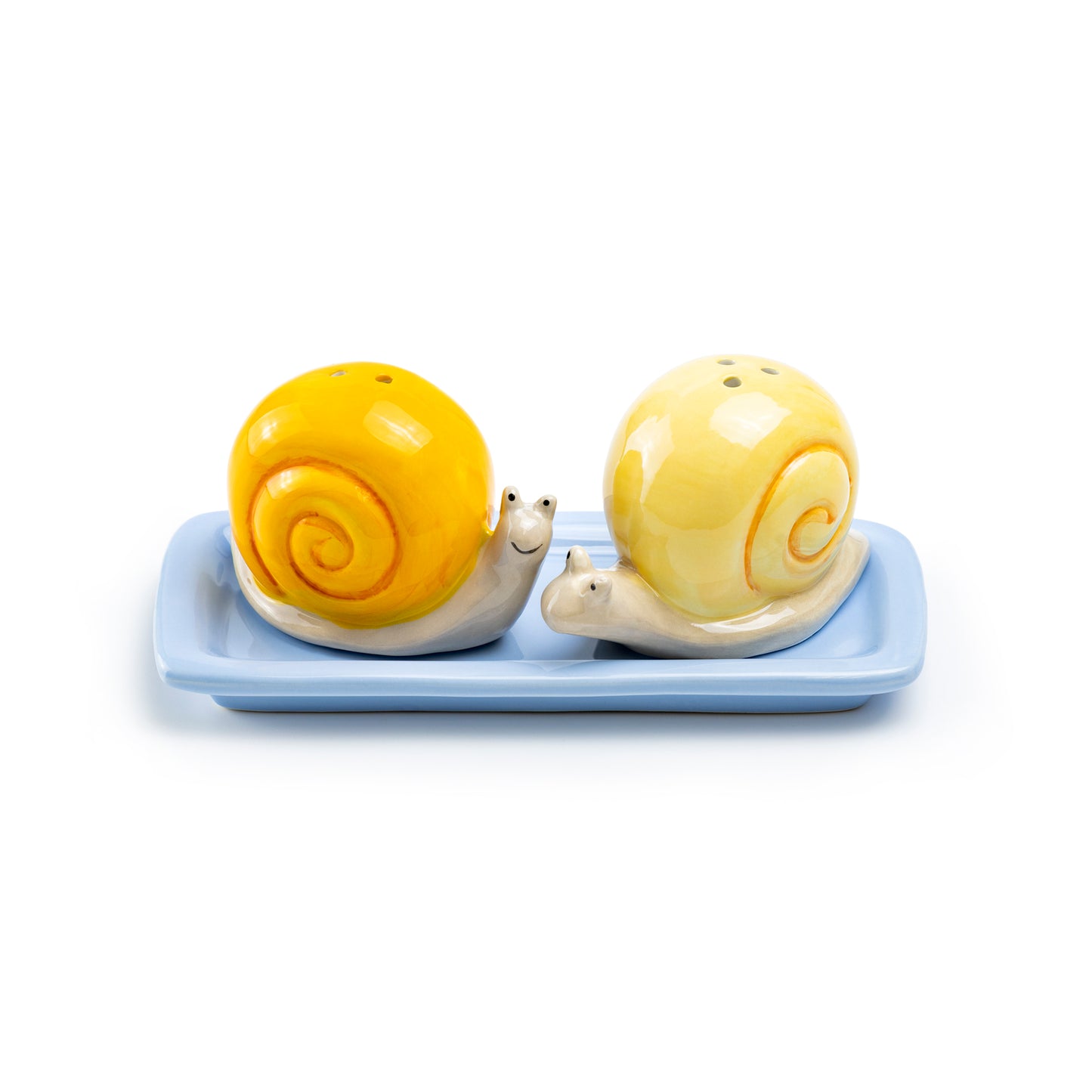 Happy Snails Ceramic Salt and Pepper Shaker Set