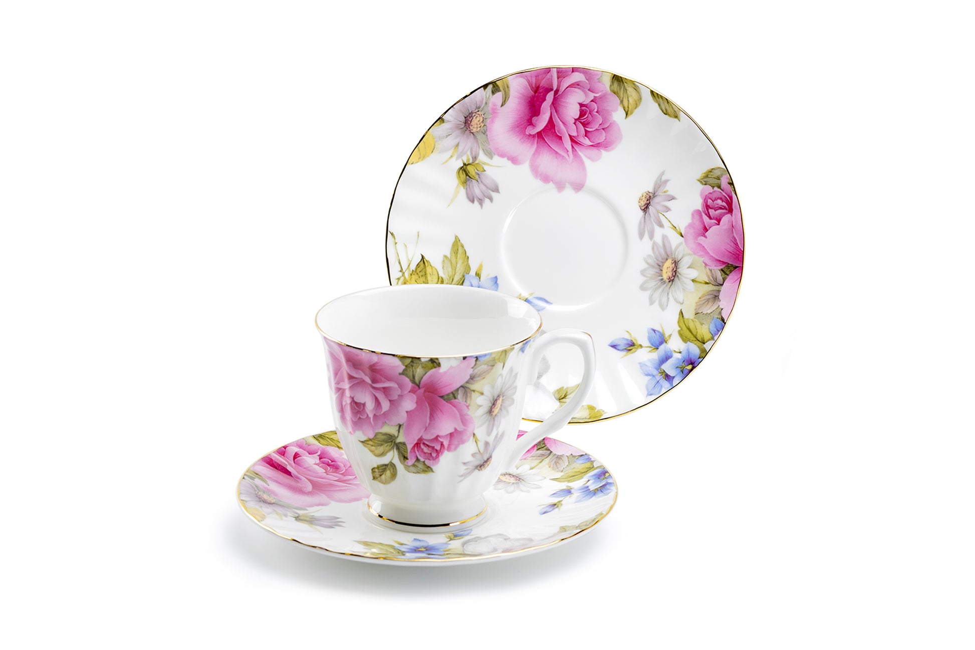 Set of Four Gracie Lismore Rose Garden Mugs in Bone China Set of Four Gracie Lismore Rose Garden Mugs in Bone China