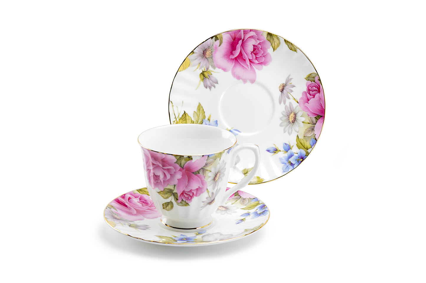 Grace's Rose Bone China Tea Cup and Saucer