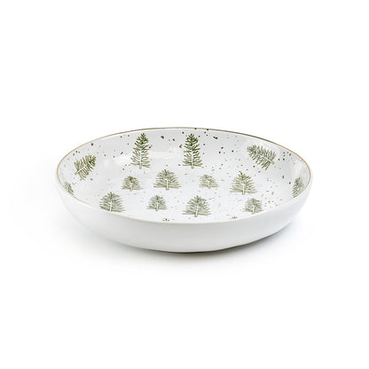 Snowy Pine Trees 10-inch Pasta Bowl