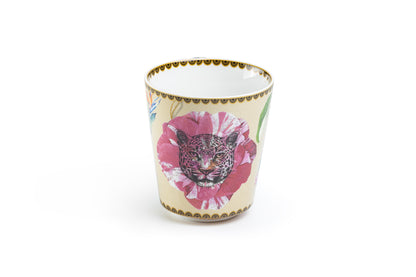 Summer Savanna Leopard Pink Fine Porcelain Mug