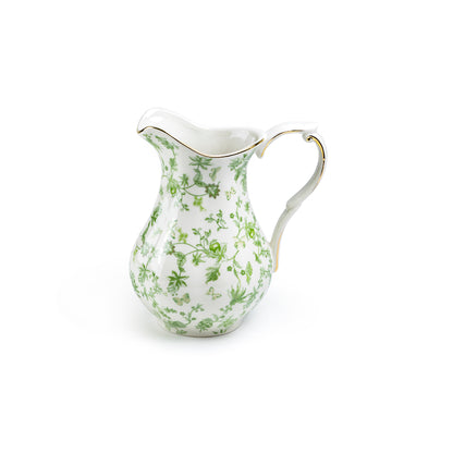 Greeny Garden Fine Porcelain 7" Tall Medium Size Pitcher