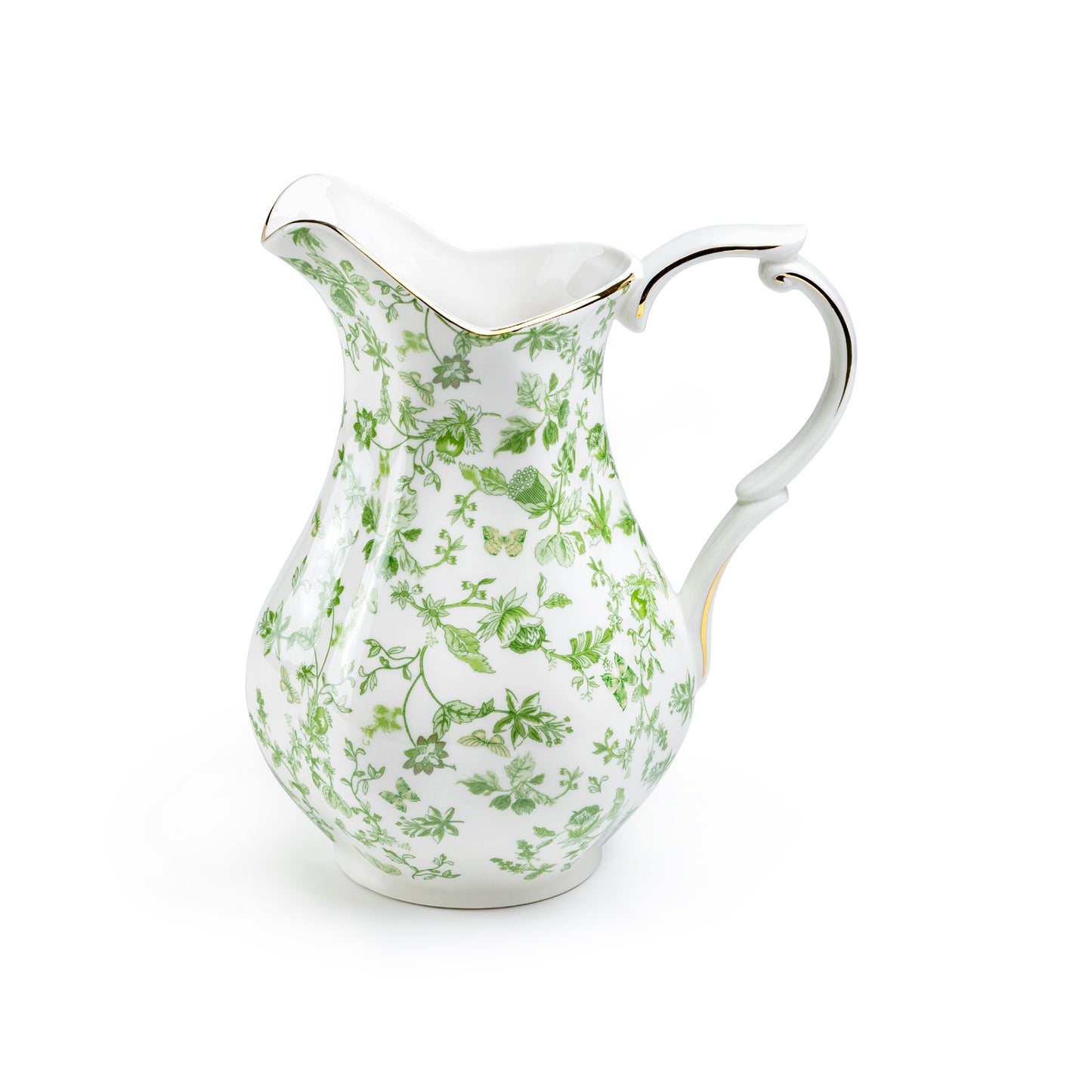 Greeny Garden Fine Porcelain 9" Tall Large Size Pitcher