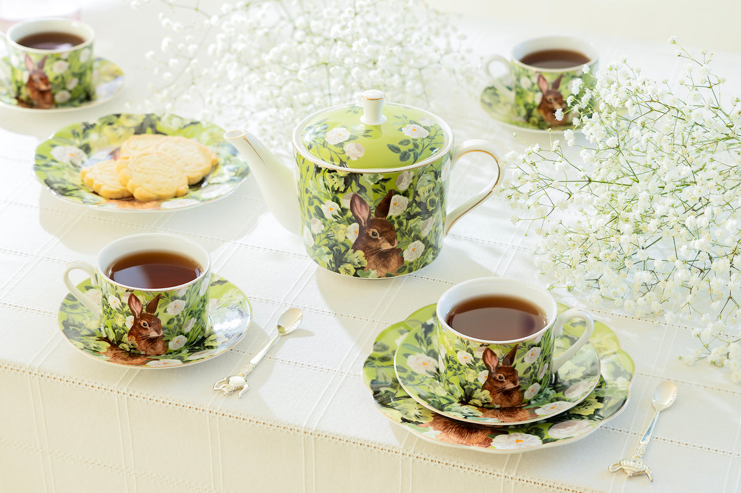 Bunny in Bloom Fine Porcelain Tea Set