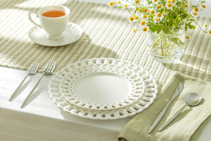 White Heirloom Fine Porcelain Tea Set