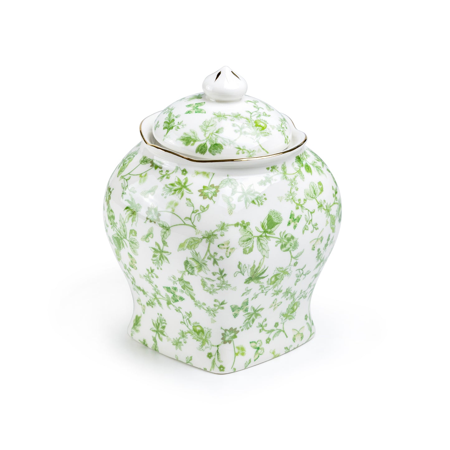 Greeny Garden Fine Porcelain 7.5" Tall Large Size Canister