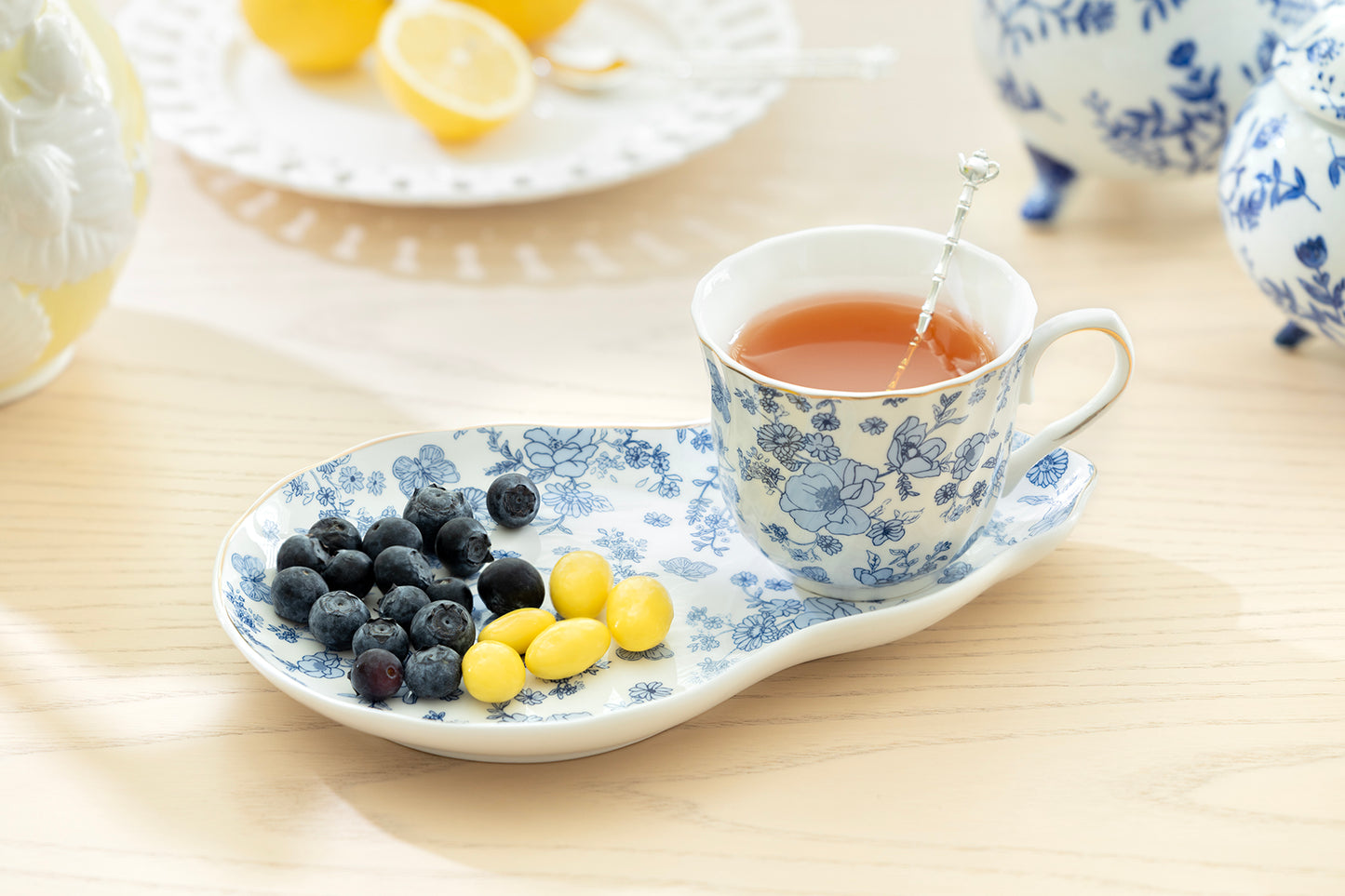Blue Katie Rose Fine Porcelain Tea Snack Set