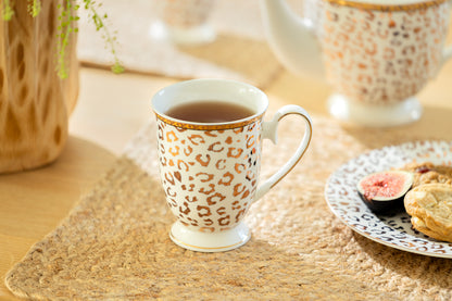 Golden Leopard Fine Porcelain Mug