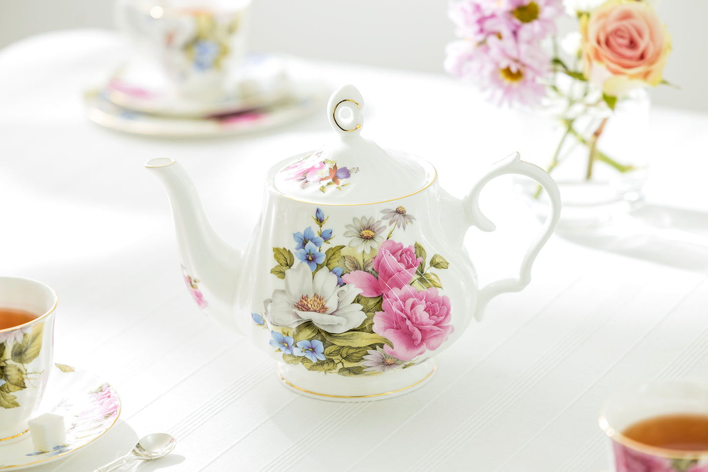 Grace's Rose Bone China Teapot