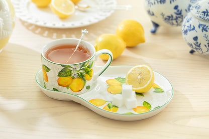 Lemon Garden Fine Porcelain Tea Snack Set
