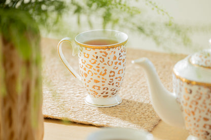 Golden Leopard Fine Porcelain Mug