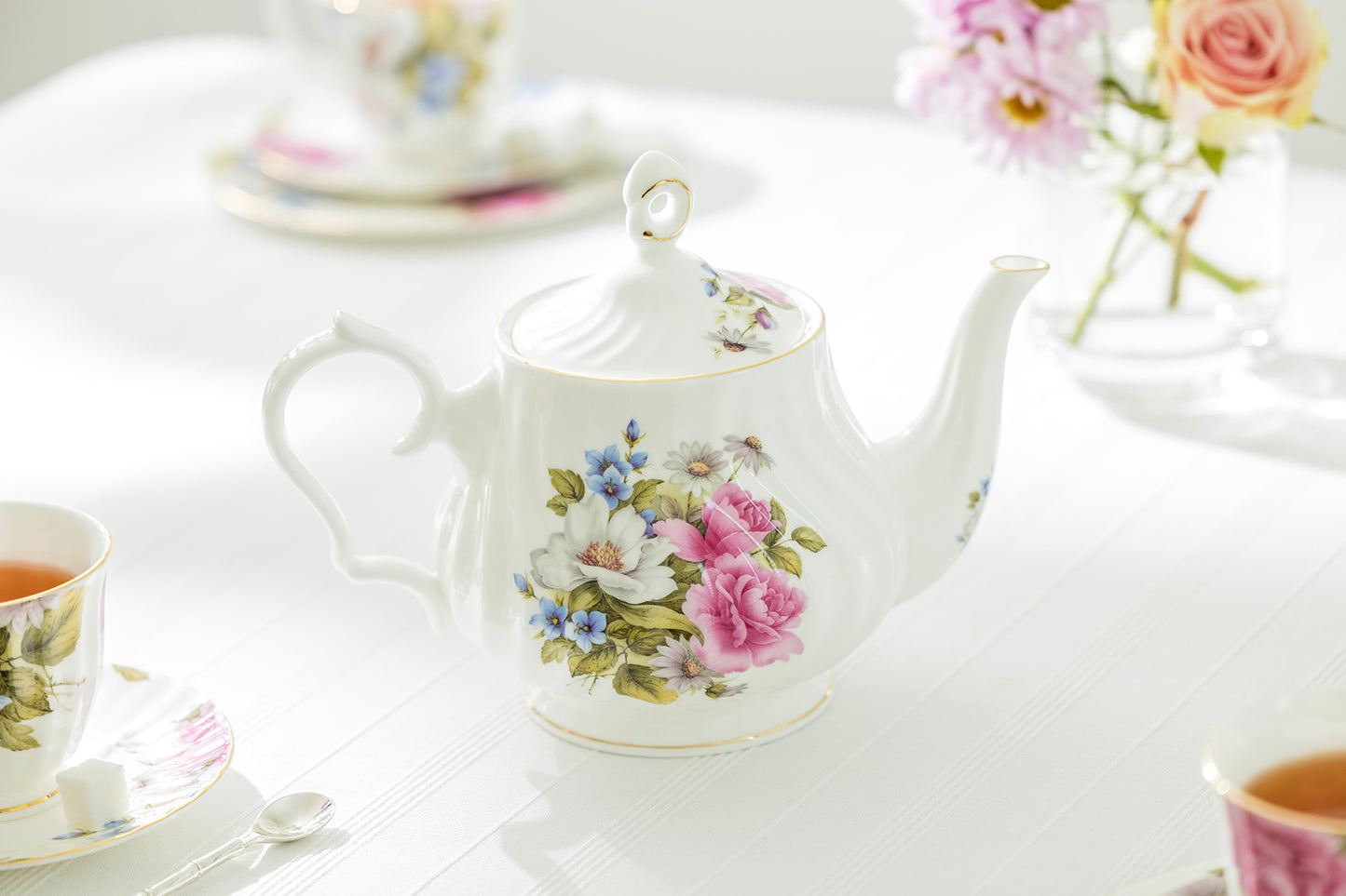 Grace's Rose Bone China Teapot