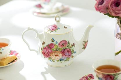 Sandra's Rose with Butterflies Bone China Teapot