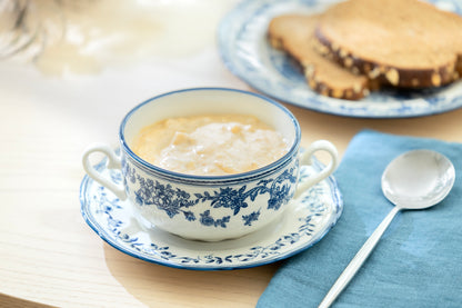 Blue Heritage Toile Fine Porcelain Soup Bowl with Saucer