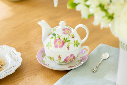 Pink Iceberg Fine Porcelain Tea For One Set