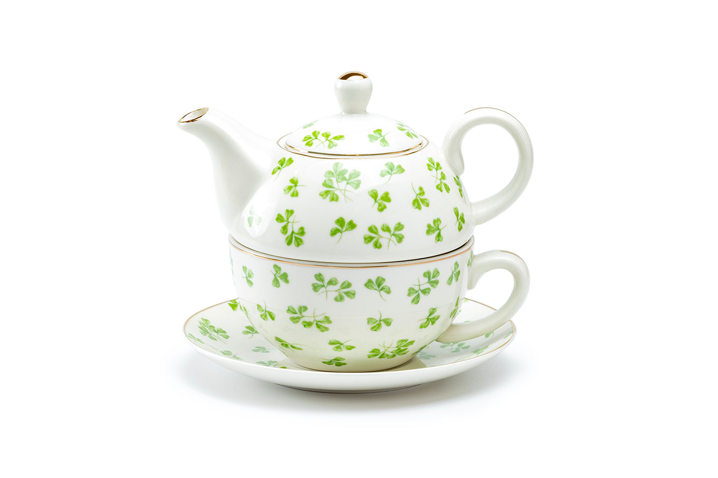 Shamrock Fine Porcelain Tea For One Set