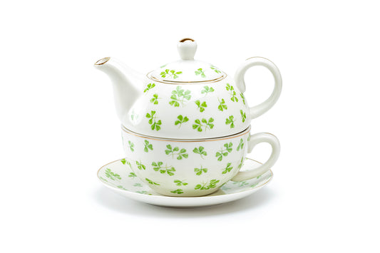 Shamrock Fine Porcelain Tea For One Set