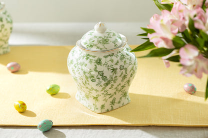 Greeny Garden Fine Porcelain 7.5" Tall Large Size Canister