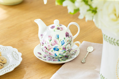 Bellflower Bliss Fine Porcelain Tea For One Set