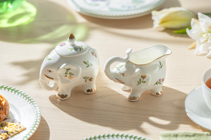 Summer Garden Elephant Fine Porcelain Tea Set