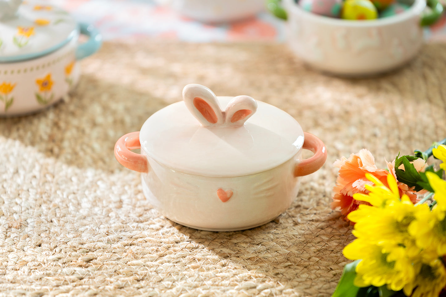 Blush Bunny Heart Mini Candy Jar