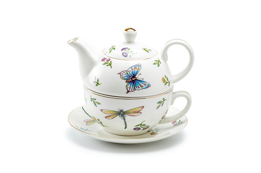 Summer Garden Fine Porcelain Tea For One Set