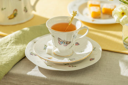 Summer Garden Fine Porcelain Tea Cup and Saucer