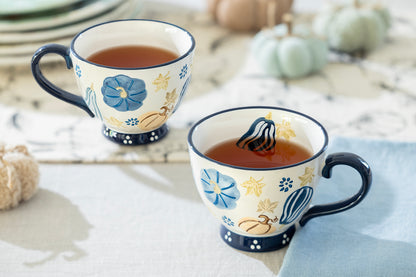 Pumpkins Blue Latte Mug