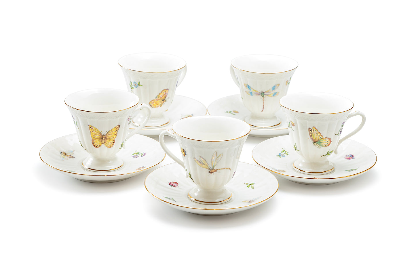 Summer Garden Fine Porcelain Tea Cup and Saucer