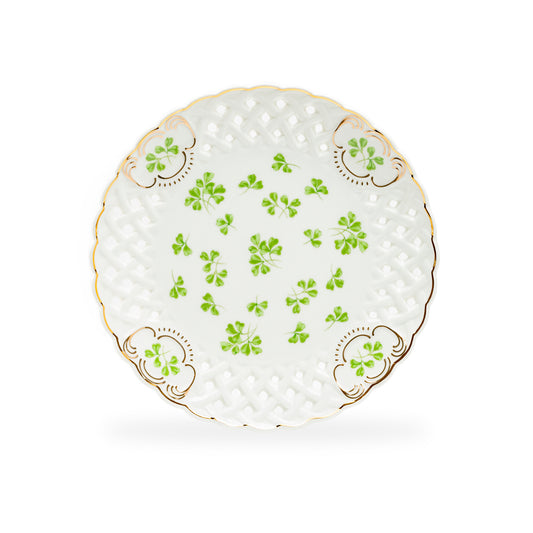 Shamrock Pierced Fine Porcelain Dessert Plate