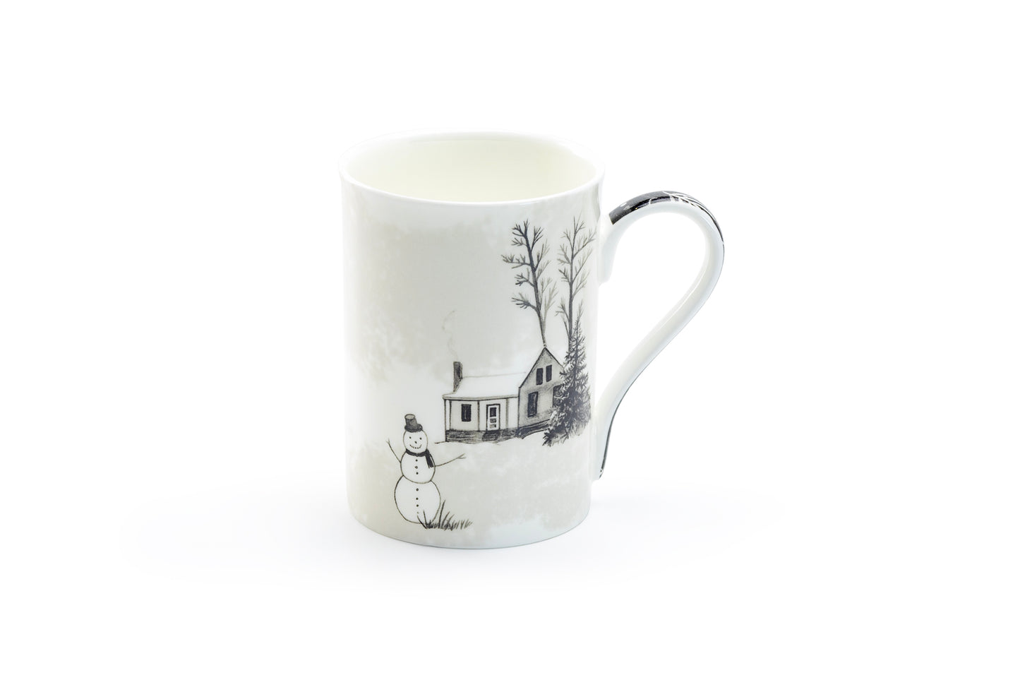 Winter Wonderland Snowman Village Bone China Mug