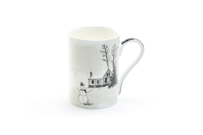 Winter Wonderland Snowman Village Bone China Mug
