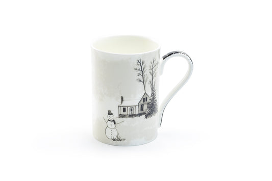 Winter Wonderland Snowman Village Bone China Mug