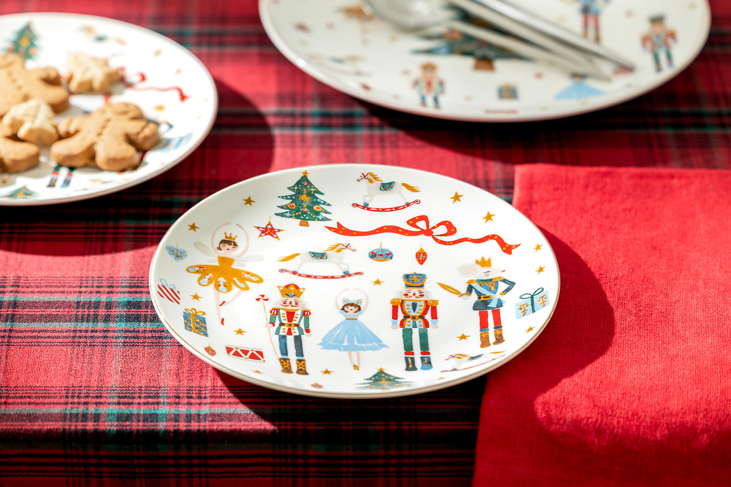 Nutcracker Wonderland Fine Porcelain Dessert Plate