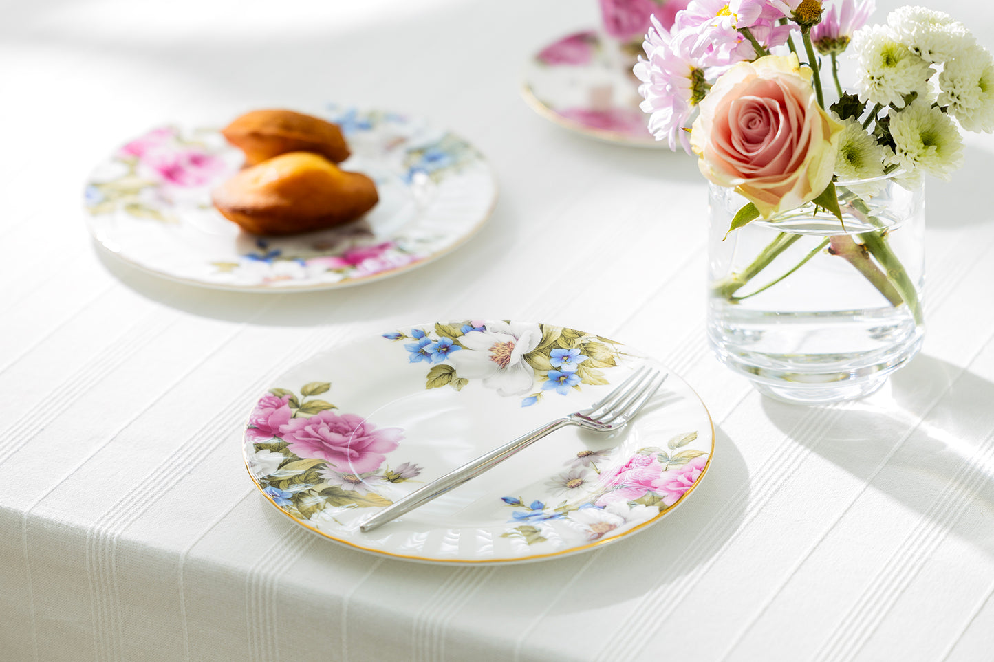 Grace's Rose Bone China Dessert Plate