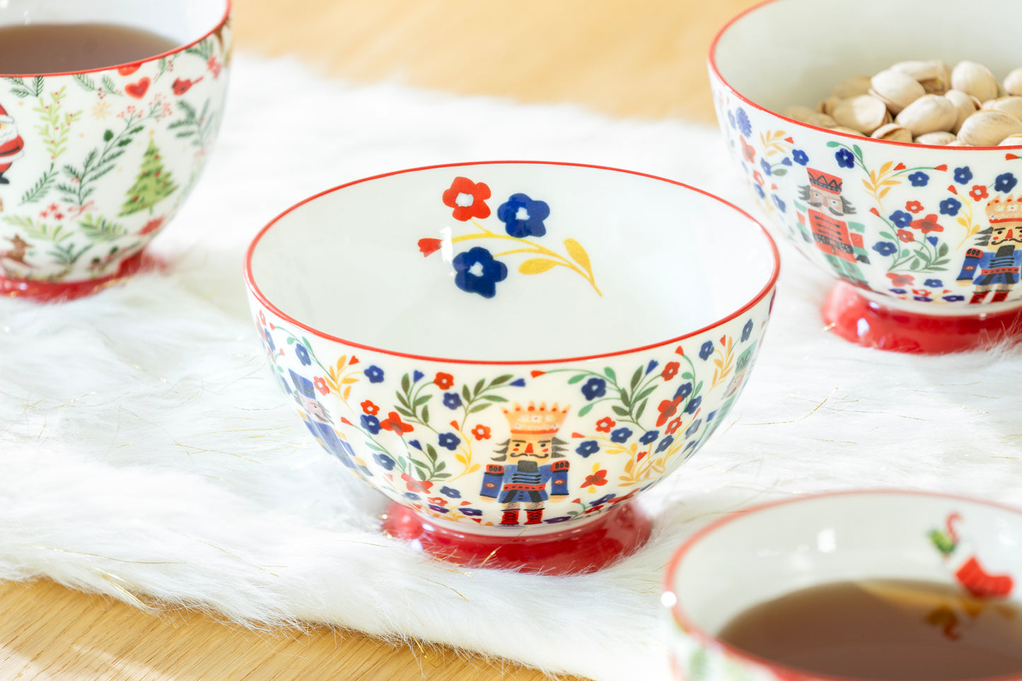 Floral Royal Nutcrackers Fine Porcelain Bowl