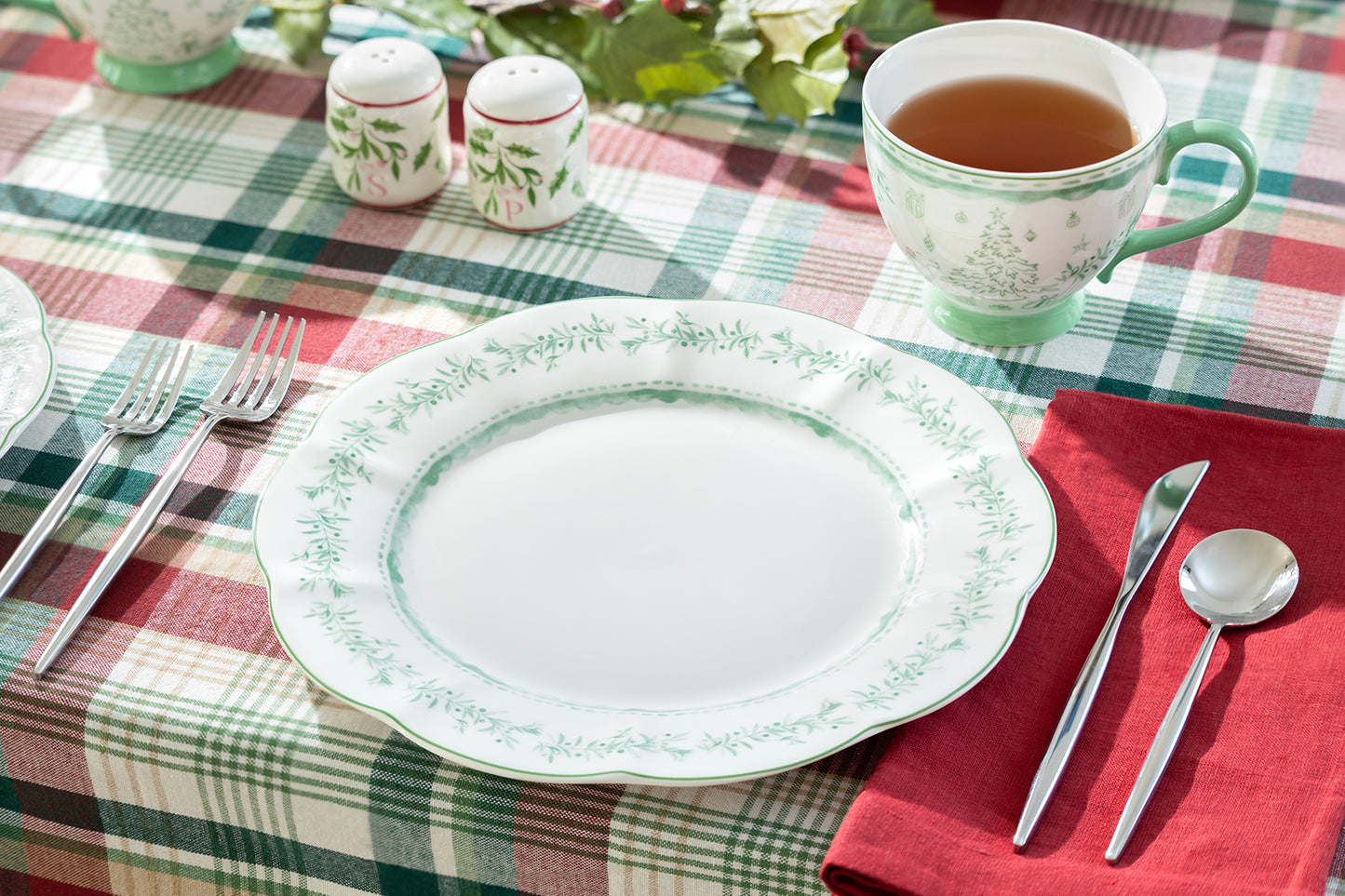 Festive Greenery Fine Porcelain Dinner Plate
