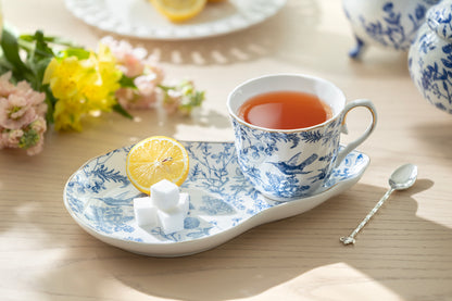 Blue Bird Toile Fine Porcelain Tea Snack Set