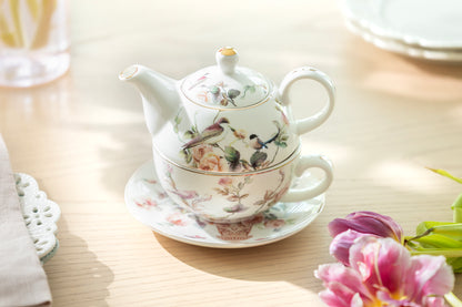 Magnolia Garden Fine Porcelain Tea For One Set