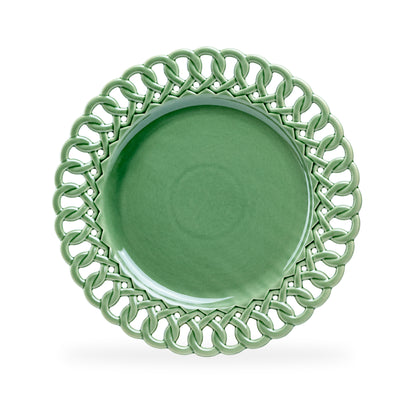 Green Heirloom Fine Porcelain Dinner Plate