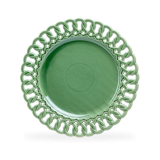 Green Heirloom Fine Porcelain Dinner Plate